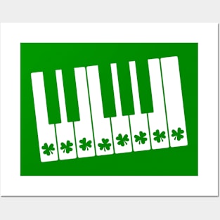 St. Patrick's Day Piano Player Pianist Irish Posters and Art